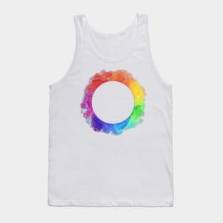 Circle Rainbow Watercolour Painting Tank Top